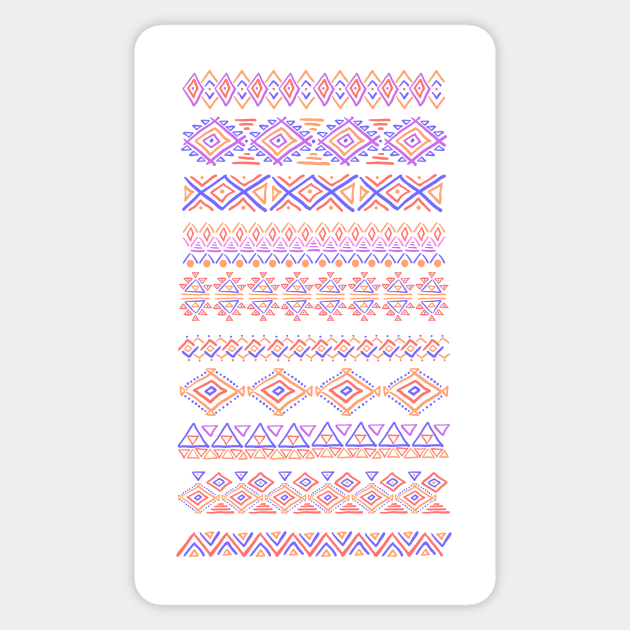 Set of geometric seamless patterns Sticker by Olga Berlet